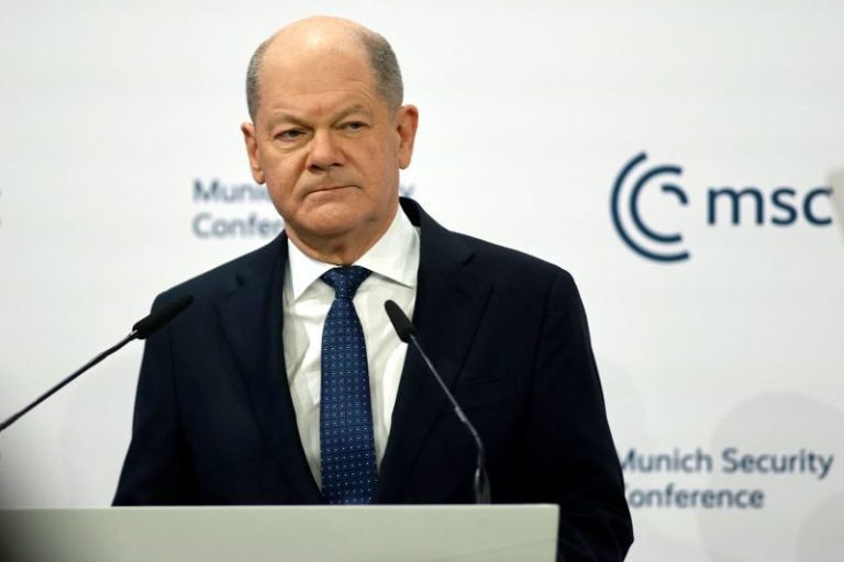 Scholz says Germans will decide their democracy for themselves, hitting back at Vance